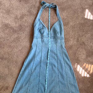 French Connection Halter Jean Dress - Size 4 - EUC